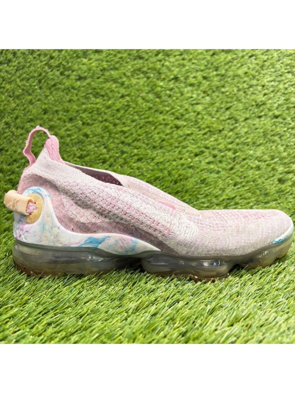 Nike Air VaporMax 2020 Flyknit Womens Size 9 Pink Running Walking Shoes Sneakers